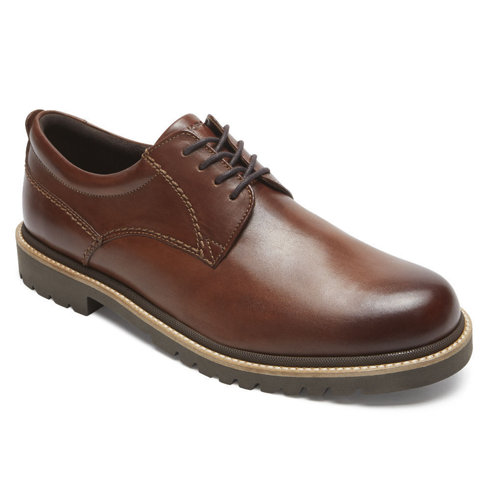 Rockport Oxfords For Mens Dark Brown - Marshall Plain Toe - AK7923604